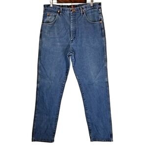 Wrangler Relaxed Fit Jeans Mens 36x36 Blue Denim Cotton